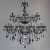 6-Head Smoky Gray Crystal Chandelier Candle Light Glass Lamp Hotel Guest Room Main Hotel KTV Private Room Exhibition Hall, Etc.