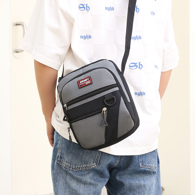Men's Trendy Bags Casual Sports Shoulder Bag Lightweight Oxford Cloth Small Bag Middle-Aged Shoulder Messenger Bag Men