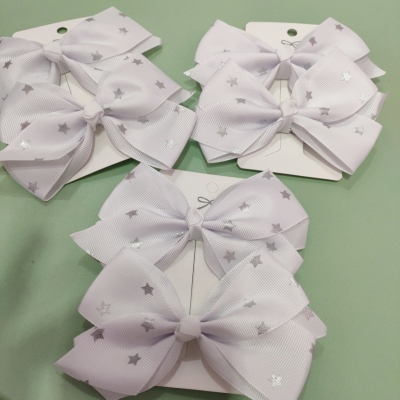White big bow hairpin ribbon bow tie hairpin children's hair accessories factory direct sales