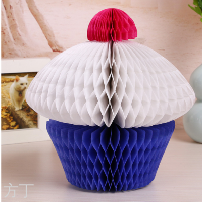 Honeycomb Ball Lantern Celebration Decoration Wedding Floral Ball Latte Art Foreign Trade Paper Honeycomb Lantern