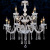 15-Head Double-Layer White Crystal Chandelier Milky White Candle Light Glass Chandelier Suitable for Living Room Dining Room Bedroom