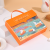 2022 New Orange Portable Landscape Rabbit Mid-Autumn Moon Cake Packaging Box 6 Capsules Moon Cake Box Gift Empty Box