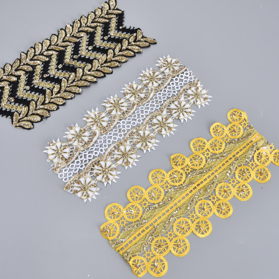 Polyester Chemical Lace Trim Embroidery African Lace Trim Colorful Lace Trimming African Clothing