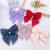 New Women's Sweet Ribbon Large Cloth Bowknot Leather Tag Spring Clip Clasp Wholesale Barrettes