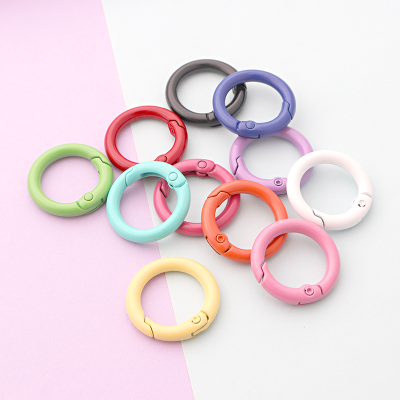 Color Paint Hanger Spring Ring Buckle Exquisite Keychain Female Car Key Ring Creative Plush Bag Hanging Buckle