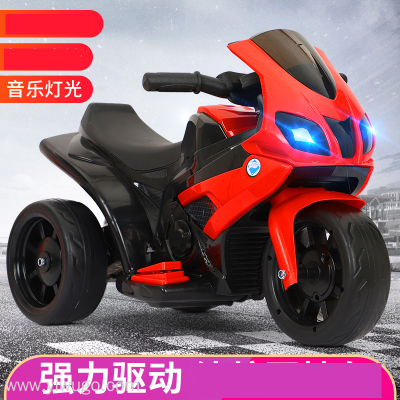 New Children's Electric Motor Electric Two Wheel Motorcycle Novelty Intelligent Luminous Toy Stall One Piece Dropshipping