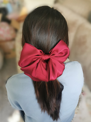 Factory Store South Korea Dongdaemun Same Product Back Head Oversized Bow Adult Ladylike Hairpin Top Clip Hairpin