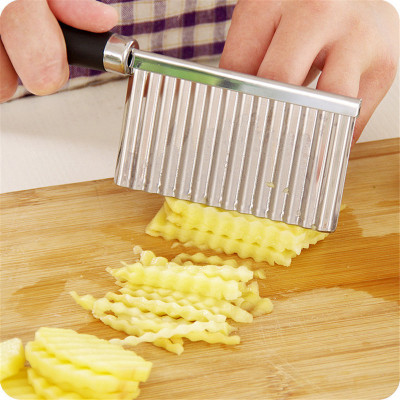 Potato Wave Edge Knife Multi-Functional Wolf Tooth Cutting French Fries Artifact Household Deep Grain Thickened Potato Cutter Fancy Chopper