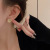 925 Silver Needle Simple Opal Circle Ear Studs Female Ins Cold Style New High Sense Ear Rings Internet Influencer Earrings