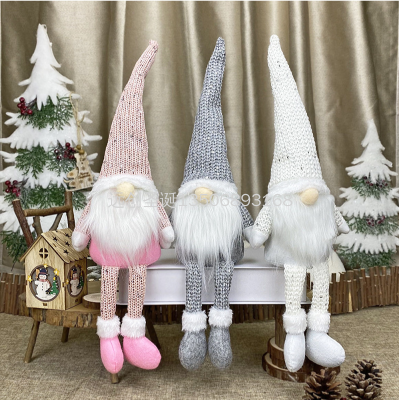 Christmas Decoration Supplies Nordic Style Hanging Leg Doll Faceless Old Man Doll Window Decoration Dwarf