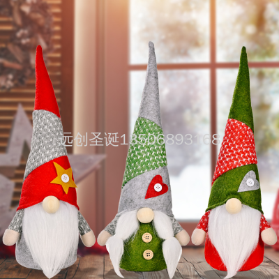 Christmas Decoration Christmas Color Matching Hat Rudolf Doll Ornaments Christmas Faceless Doll Dwarf Doll