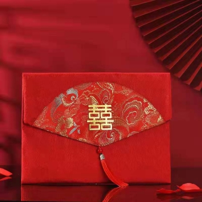 Wedding Red Envelope Wedding New Chinese Retro Creative Personalized Red Packet Red Pocket for Lucky Money Li Wei Feng Ten Thousand Yuan Modified Wholesale
