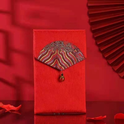 Wedding Supplies Xi Wan Yuan Big Red Packet Bag Personalized Creative Wedding Red Envelope Fabric Modified Seal Chinese New Style Wholesale