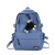 2022 Korean Harajuku Ulzzang Junior High School Student Backpack Female Large-Capacity Backpack Ins Schoolbag Male Solid Color