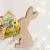 Amazon Cross-Border New Easter Home Decoration Creative Rabbit Flower Arrangement Wooden Craftwork Ornaments