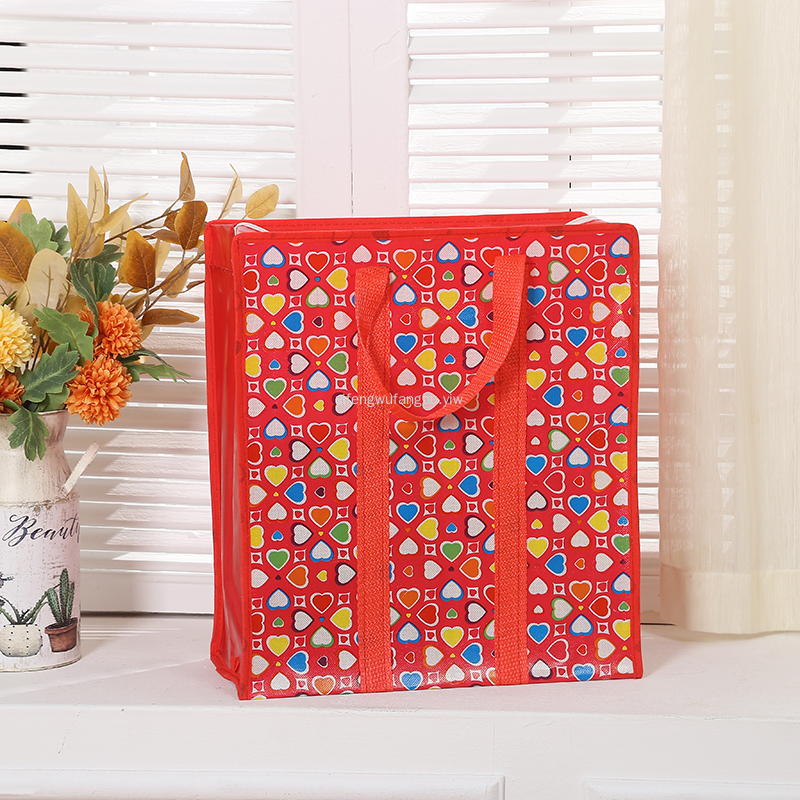 厂家直销无纺布袋145克覆膜印花编织袋购物袋旅行袋棉被收纳袋