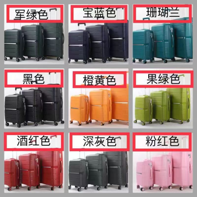 Pp Box Suitcase Luggage Trolley Case Folding Box Boarding Bag Unisex Student Password Suitcase Customizable Logo