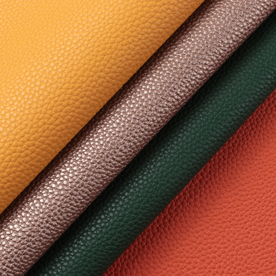  big litchi pattern thick leather PVC imitation cotton cashmere bottom leather fabric women's bag handbag mat leather