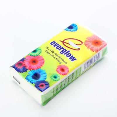Portable Handkerchief Tissue 3-Layer 10 Foreign Trade in Stock Paper Towels