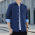 2022 Oxford Long-Sleeved Shirt Men's Korean-Style Slim-Fit Solid Color Middle-Aged and Young Men's Shirt Leisure Shirt Shirt