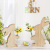 Amazon Cross-Border New Easter Home Decoration Creative Rabbit Flower Arrangement Wooden Craftwork Ornaments
