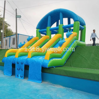 Factory Direct Sales Inflatable Castle Large-Scale Amusement Park Equipment Inflatable Toys Inflatable Float Entrance Inflatable Slide Air Cushion