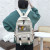 Korean Style Trendy Schoolbag Women's Simple Mori Style Backpack Junior High School Student Harajuku Ulzzang Cartoon Badge