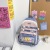 Schoolbag Female Junior and Middle School Students Large Capacity Contrast Color Japanese Primary School Student Grade Three to Six Backpack PVC Nylon