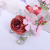 2022 New Mori Style Headband Handmade Flower Wedding Bride Garland Red Artificial Flower Ornament for Women
