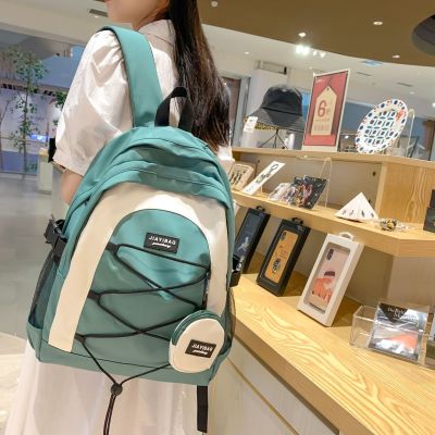 Schoolbag Female 2022 School Opening New Backpack Male Junior High School Student Large Capacity Versatile Campus Ins Contrast Color