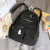 2022 New Girlish Style Double Pocket Schoolbag Large Capacity Backpack Trendy Cool Letters Korean Style High School Student Backpack