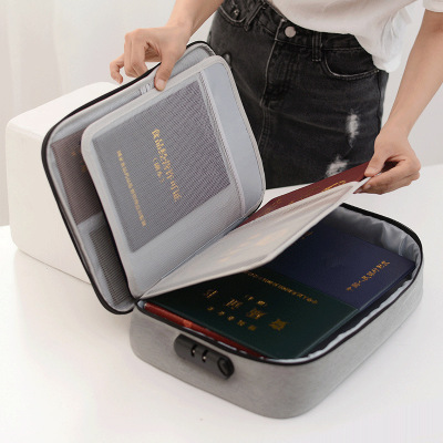 ID Storage Bag Household Multi-Layer Large Capacity Multi-Function Certificate Package Storage Box File Passport Card Pack Wholesale