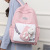Simple Schoolbag Men's High School and College Student Backpack Women's Korean-Style Contrast Color Rabbit Campus Large Capacity Backpack Oxford Cloth