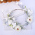 2022 New Mori Style Headband Handmade Flower Wedding Bride Garland Red Artificial Flower Ornament for Women