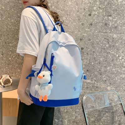 2022 New Candy Color Girl Cute Cartoon Backpack Student Large Capacity Waterproof Schoolbag Ins Style