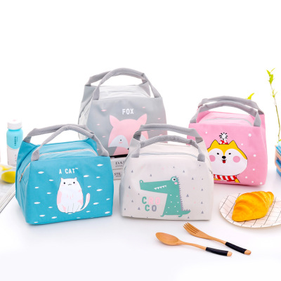 2022new Oxford Cloth Portable Lunch Box Lunch Box Bag Wholesale Cartoon Cute Pet Hot Lunch Small Insulation Bag