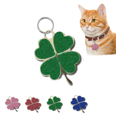 Zinc Alloy Cat Brand Dog Tag ID Pet Pendant Pendant Alloy Clover Accessories Laser Customized Wholesale