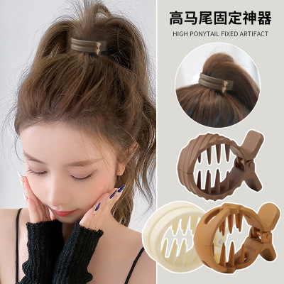 High Ponytail Grip Fixed Gadget High Sense Hair Band Barrettes Women's Back Head Shark Clip Hairpin Clip Headdress