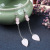 Antique Earrings Light Pink Simple Fashion Ear Hook Long Tassel Pendant Leaf Earrings Fresh Classical Ear Rings