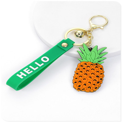 Creative Cartoon Fruit Polo Ice Cream Keychain Female Exquisite Internet Celebrity Schoolbag Automobile Hanging Ornament Small Gift Wholesale