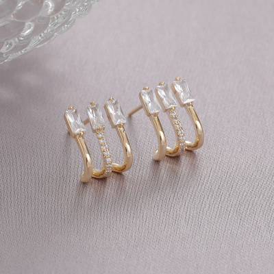 Stylish and Exquisite 925 Silver Pin Earrings New Studs A329fashion Jersey