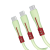 Hot Thermometer Silicone Data Cable Suitable for Apple Android TYPE-C Mobile Phone Charging Cable 3A Fast Charge Line.