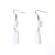 Ancient Style White Jade Eardrops Hanfu Vintage Accessories Petals Jade Bead Ear Hook Pendant Classical Temperament Rough Stone Earrings