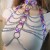 Dannashu European and American Original Punk Laser Colorful Personalized Sexy Hot Binding Waist Chain Ornament