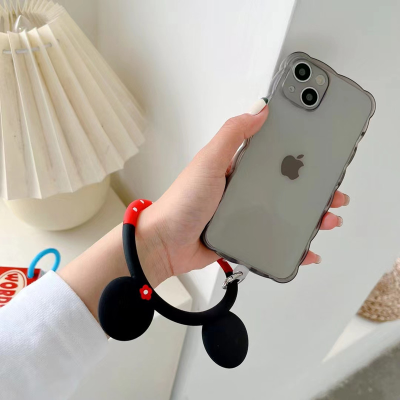 Cartoon Mobile Phone Bracelet Silicone Bracelet with Transparent Patch Mobile Phone Drop-Resistant Portable Universal