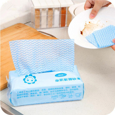 Environmental Protection 80-Drawer Disposable Disposable Disposable Rag Non-Woven Fabric Kitchen Multi-Purpose Removable Dishcloth Kitchen Tissue Dispenser