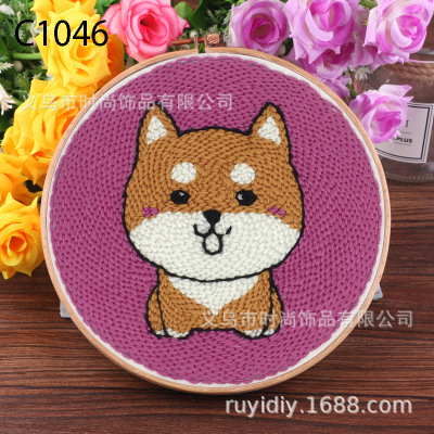 Hot Sale Russia Poke Embroidery DIY Handmade Material Package Wool Embroidery Stamp Show