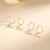 Internet Influencer Yuji Fishtail Earrings Women's Geometric Rose Gold Ins Versatile Elegant Earrings Slim Face Earrings Sterling Silver