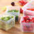 Large Four-Grid Chopped Green Onion Crisper with Lid Kitchen Onion Ginger Garlic Storage Fruit Storage Box Refrigerator Storage Box