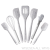 Silicone Kitchenware  Scraper Marble Pattern Baking Cooking Kit Slotted Turner Egg Beater Food Clip Tong